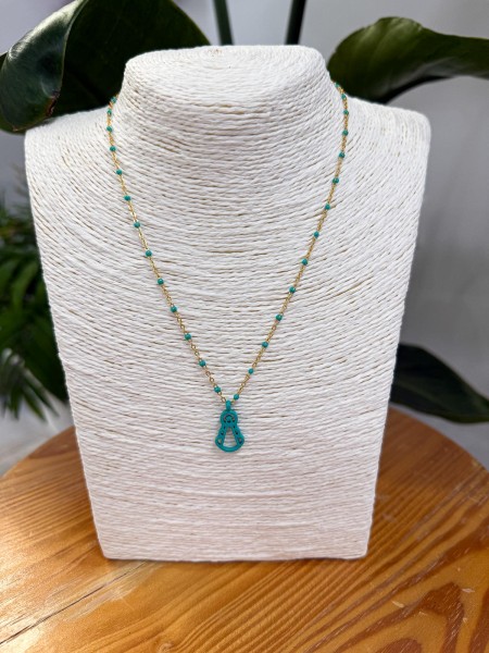 COLLAR BOLITA VERDE VIRGENCITA